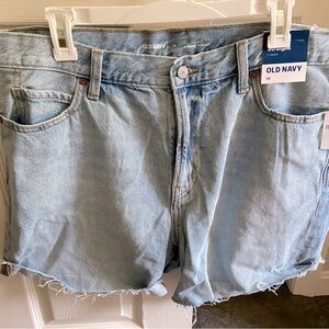 Old Navy High-Rise Slouchy Straight Denim Shorts - Size 14 5” Inseam